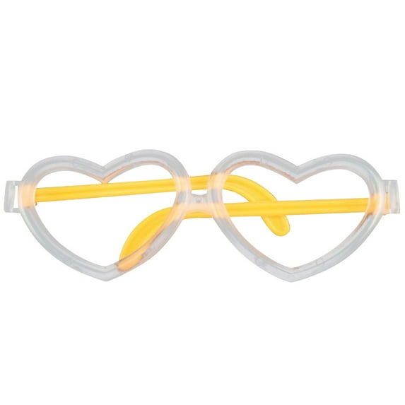 OMG! Heart-Shaped Glasses Accessory (Excluding Fluorescent Sticks) - Glow Sticks Halloween for Kids Adult Glow in the Dark Accessories Decors Glowsticks 1Ml