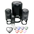thumbnail image 1 of Heart Shaped Golf Ball Sports Self-Inking Rubber Stamp Ink Stamper - Pink Ink - Small 3/4 Inch, 1 of 7