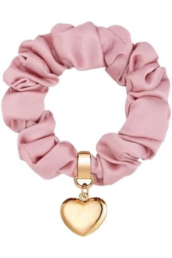 Heart-Shaped Hair Scrunchies Women, Fashion Hair Elastics Hair Ties, Ponytail Holder with Elastic Hair Bands women girls ()