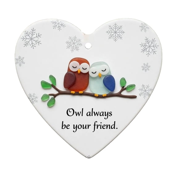 Heart Shaped Hanging Ornaments 2D Flat Hanging Christmas Ornaments for Christmas Tree Decor Holiday Hanging Decor Gift Friendship Gifts For Women