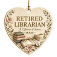thumbnail image 1 of Heart Shaped Hanging Ornaments retired careers christmas ornament Home Wall Window Tree Holiday Party Decorations，Heart Retirement Gift, 1 of 6