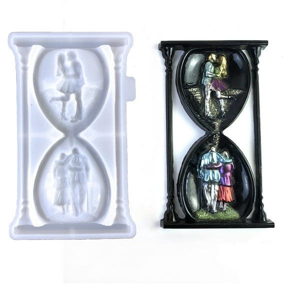 Heart Shaped Hourglass Mould Silicone Casting Mold for Jewelry Making Crystal Droplet Decorations Making Tools