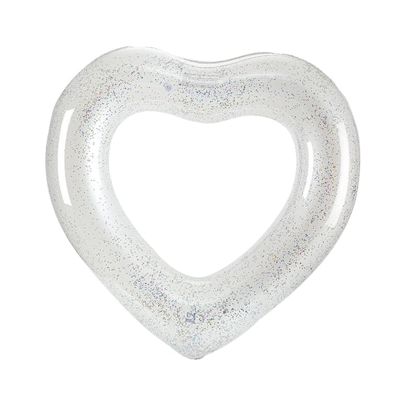 Heart Shaped Inflatable Pool Float – Glitter Design for Swimming Pool Beach Lake & Outdoor Water Activities