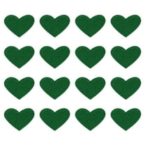 Heart Shaped Iron-on Patches, Sew Embroidered Patches Appliques Embellishments for Clothing, Green 16Pcs