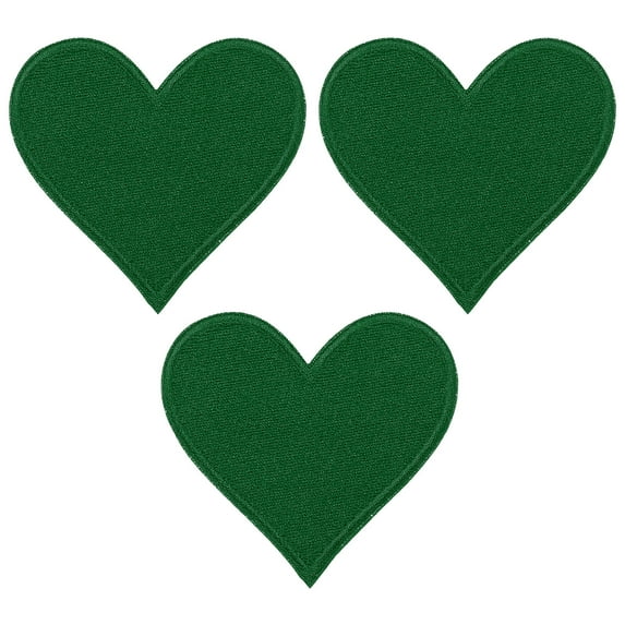 Uxcell Heart Shaped Iron-on Patches for Clothing Packaging Gifts Clothing Home Textiles Green 3 Pcs
