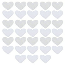 Heart Shaped Iron on Patches White Embroidered Sew on Love Applique Patches 33 Pack