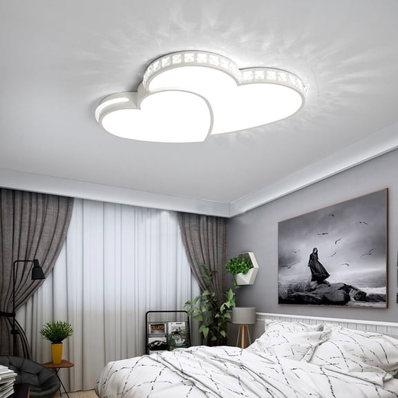 Heart Shaped LED Chandelier - Modern Acrylic Ceiling Light Fixture 85-265V 36W 52*40*6cm for Lighting Living Rooms, Dining Rooms, Studies