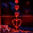 thumbnail image 1 of Heart Shaped LED Curtain Lights with Suction Cups - USB Rechargeable Battery Powered, 10FT for Valentine‘s Day, Proposal & Wedding Room Decor Red, 1 of 6
