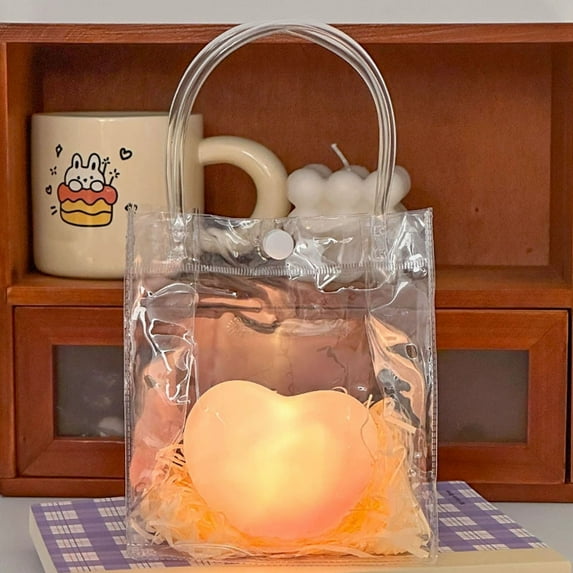 Heart Shaped LED Night Light | Soft Ambient Glow | Touch Control | Portable Rechargeable Bedside Decor | Non- Materials | Cozy Bedroom Accent Lamp