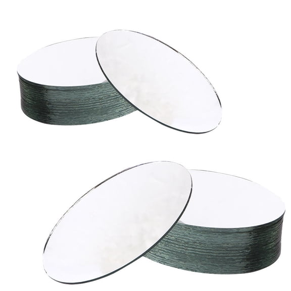 OATIPHO White Glass Mirror Tiles for DIY Crafts and Home Decor 20Pcs