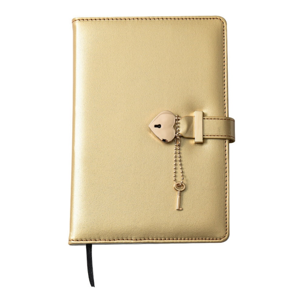 Heart Shaped Lock Diary with Key, Boriyuan A5 PU Leather Journal