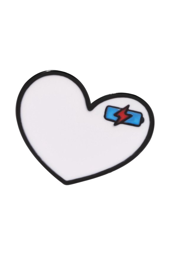Heart Shaped Medicals Pin Metal Brooch With Secure Fastening Clothing Accessory For Medicals Field Workers