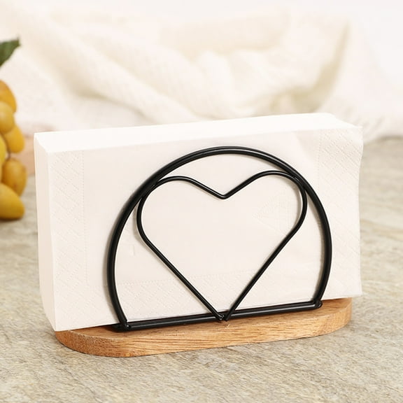 Heart Shaped Metal Napkin Rack for Kitchen Table Countertop Organizer Napkin Holder for Indoor and Outdoor Dining Decor