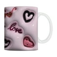 thumbnail image 1 of Heart Shaped Mugs for Coffee Cute Ceramic Coffee Mug Heart Shaped Mug Colorful Bone China Coffee Cup Heart Gift for Mother's Day Women Mom Friends, 1 of 4