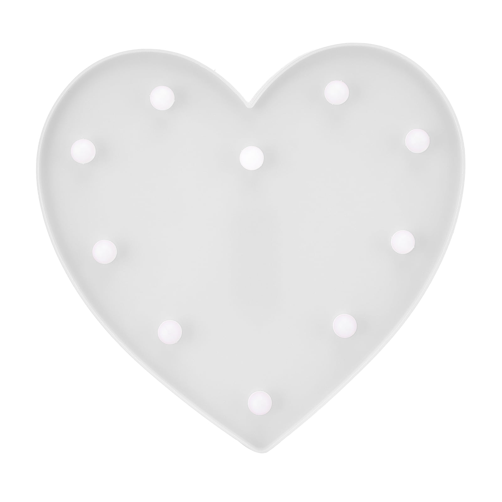 Heart Shaped Night Light 10 LEDs Cute Battery Powered Warm Light Kids