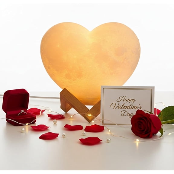 Heart Shaped Night Light 16 Colors Adjustable,Portable Touch-Control LED Lamp with Remote Personalized Ambience,Decorative Light for Christmas Valentine Anniversary Wedding Home Decor-A