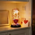 thumbnail image 1 of Heart Shaped Night Light With Preserved Glass Rose, Starry Sky Projection Romantic Gift For Valentine‘S Day And Birthdays, Bedside And Home Accent Lamp, 1 of 7