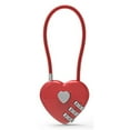 thumbnail image 1 of Heart Shaped Padlock 3 Digit Password Lock Luggage Password Padlock Love Lock, 1 of 17