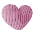 thumbnail image 1 of Heart Shaped Pillow, 15.7" Decorative Throw Pillow, Faux Fur Pillow, Couch Chair Pillow,Bedroom Decor Pillow, Soft Fluffy Pillow, Striped Design Pillow for Couch Bed Room Decor, 1 of 7