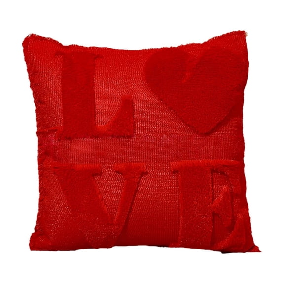 Heart Shaped Pillow Cover 3D Embossed Design Soft Polyester Cushion Case for Sofa Bed Hugging Pillowcase Valentine