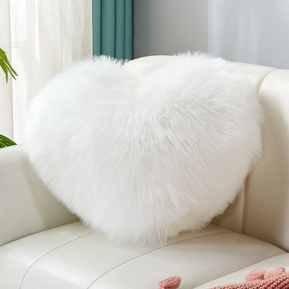 SouMaox Heart Shape Pillow Artificial Decorative Cushion Plush Throw Padding for Living Room Sofa Bedroom Decor Office Seating Ornament