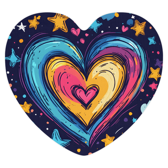 Heart-Shaped Placemats Set, PVC Table Place Mats Washable Heat-Resistant, Decorative Kitchen Table Dining Mats for Valentine's Day Wedding,14.17x12.86 Inch, 1/4/6-Pack