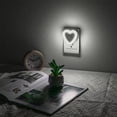 thumbnail image 1 of Heart Shaped Plug In LED Night Light Dusk To Dawn Sensor Automatic Soft Warm Glow Decorative Lighting Home, 1 of 6