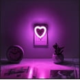 thumbnail image 1 of Heart Shaped Plug-In LED Night Light, with Dusk to Dawn Sensor, for Bedroom Nursery Hallway, 2.55x1.96 Inches, 1 of 6