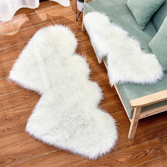 Heart Shaped Plush Carpet, Fashionable European Style Area Rug, Sofa Cushion And Floor Mat, Decorative Soft Rug For Living Room Bedroom Entryway, Double Heart Design Floor Rug