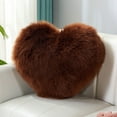 thumbnail image 1 of Heart Shaped Plush Pillow, Long Pile Faux Fur Throw Cushion for Living Room Sofa and Bed, Decorative Home Accent, Cute Gift for Girls and Women, 1 of 6