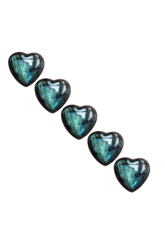 Heart Shaped Quartz Gemstone Worry Stone Heart Shape for Jewllery Making Carving Used for Cleansing Birthday Gift Craft Home Party Decor Collection 5PCS