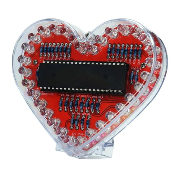 Heart Shaped RGBs LED Soldering Practice Kits Electronics Craft Project For Students STEM Learning And Holiday Gift