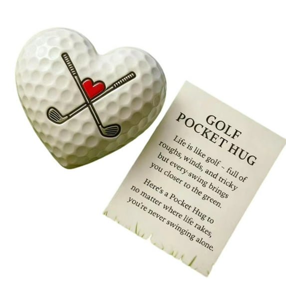 Heart Shaped Resin Golf Tokens With Inspirational Card Portable Markers ...