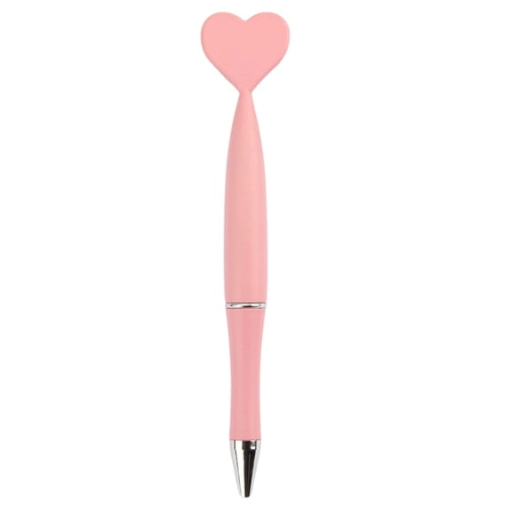 Heart Shaped Retractable Ballpoint Pen, Cute Multi-Color Plastic Gel Pen, Smooth Writing Pen for Office, Home, and Personal Stationery Use, 1Pc, Multicolor, Lightweight & Durable(Pink,5.3x0.5")