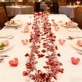 thumbnail image 1 of Heart-Shaped Ribbon Vine Decoration, Plastic, Pink Red, 78.74in, Reusable for Party Table Wall Decor, 1 of 7