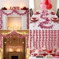 thumbnail image 1 of Heart-Shaped Ribbon Vine Decoration, Plastic, Pink Red, 78.74in, Reusable for Party Table Wall Decor, 1 of 6