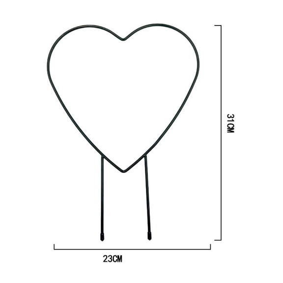 Heart-Shaped Round Plant Support Frame Steel Wire Trellis For Tomato Pepper Vine Climbing Flowers Garden Outdoor Growing Rack Stake Cage(Heart-shaped)