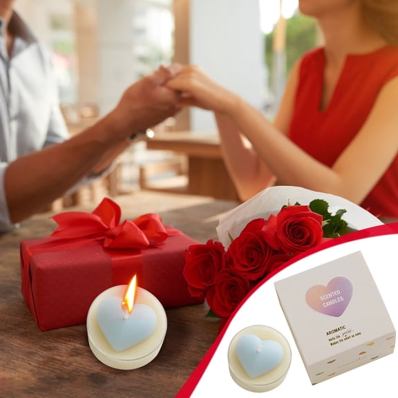 Heart-Shaped Scented Candle, Round Aromatherapy Candle for Home Decor, Romantic Gifts for Valentine's Day, Anniversary, Birthday, Wedding, Party Favors,Decorative Candle for Relaxation and Ambiance