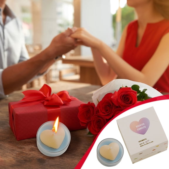 Heart-Shaped Scented Candle, Round Aromatherapy Candle for Home Decor, Romantic Gifts for Valentine's Day, Anniversary, Birthday, Wedding, Party Favors,Decorative Candle for Relaxation and Ambiance