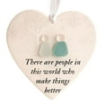 thumbnail image 1 of Heart-Shaped Sea Glass Friendship Decor - Handmade Keepsake Ornament, Christmas Tree Hanging Decoration for Friends, Sisters & Loved Ones (Comes with Box),M, 1 of 4