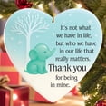 thumbnail image 1 of Heart Shaped Sea Glass Friendship Ornament 3.1-Inch 2D Acrylic Flat Hanging Decoration Thank You Keepsake for Neighbors and Friends Home Decor, 1 of 6