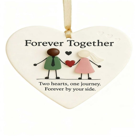 Heart Shaped Sea Glass Necklace for Marriage & Eternal Bonds – Elegant Romantic Pendant Featuring Dual Hearts Symbolizing Love and Commitment, Perfect for Celebrating Special Moments