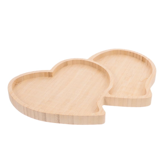 VERDANVERSE heart shaped fruit platter Heart Shaped Serving Tray Bamboo 1Pcs