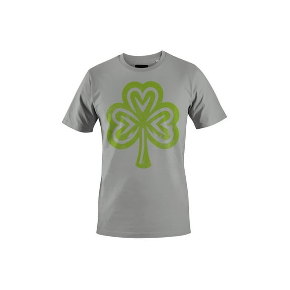 Heart-Shaped Shamrock St. Patricks Day Symbol of Luck Men's T-shirt