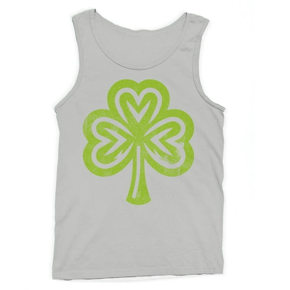 Heart-Shaped Shamrock St. Patricks Day Symbol of Luck Men's Tank Top