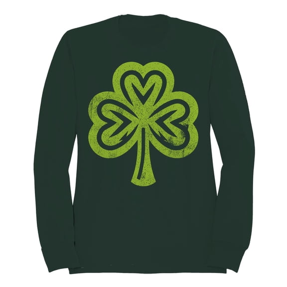 Heart-Shaped Shamrock St. Patricks Day Symbol of Luck Women's Sweatshirt