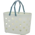 thumbnail image 1 of Heart Shaped Shower Caddy - Portable Waterproof Bathroom Storage Organizer with Handle, Stackable Shower Basket for College Dorm, Gym, Camping, Kitchen & Bathroom Essentials（white）, 1 of 5
