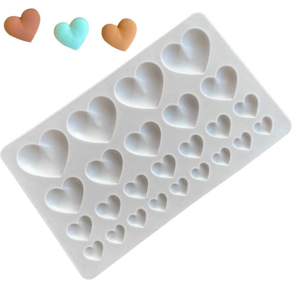 Heart Shaped Silicone Baking Bakeware Pan 3D Mousse Cake Moulds for Christmas Cake Decorating Baking Candy Making Chocolate