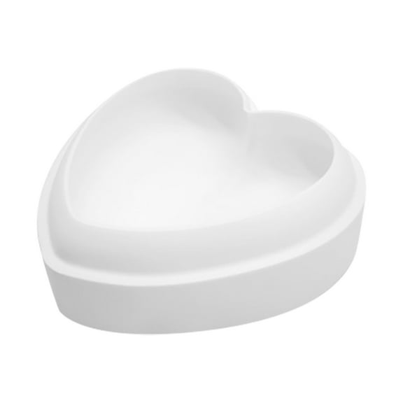 Heart Shaped Silicone Baking Mold Fondant Chocolate Epoxy Resin Plaster DIY Craft Mold for Cake Soap Candle Making Reusable Non-Stick Kitchen Tool