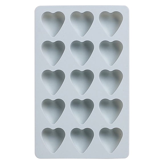 Heart Shaped Silicone Ice Cube Tray Gray PRYESS, Ice Cube Tray Heart Shaped Mold Silicone Tray for Baking, Candy, Candle, Heart Mold